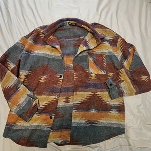 SHEIN Men's Aztec Print Overshirt